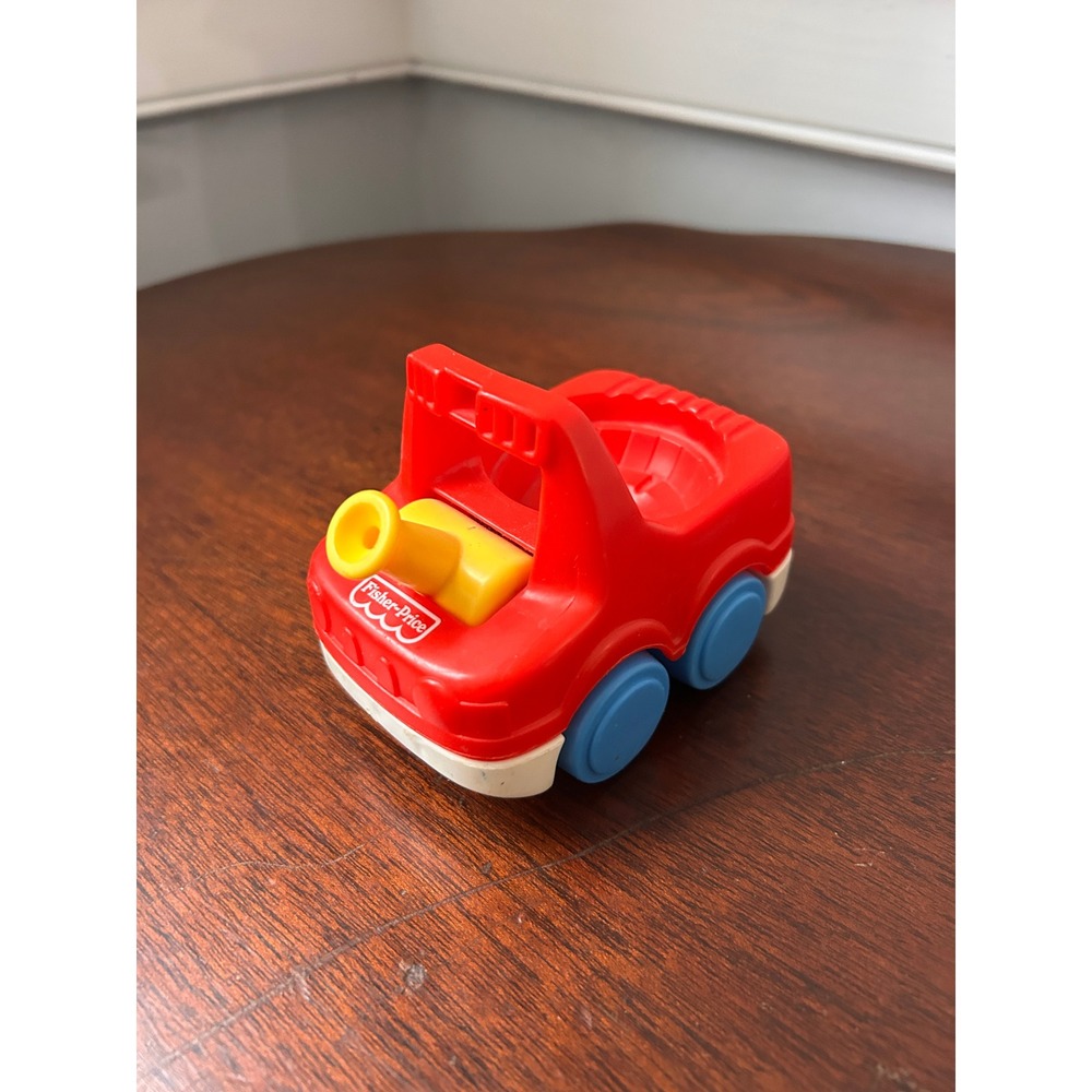 Vintage 1995 Fisher-Price Little People Red Tow Truck Vehicle 1198